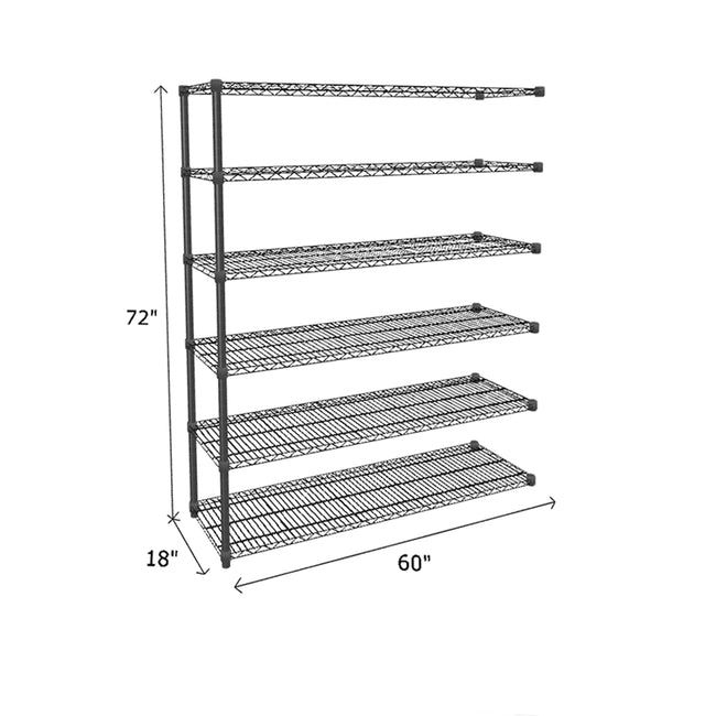 NSF Certified Black Wire Shelving Add-On Unit