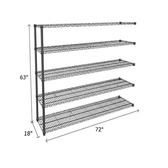 NSF Certified Black Wire Shelving Add-On Unit