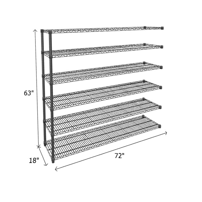 NSF Certified Black Wire Shelving Add-On Unit