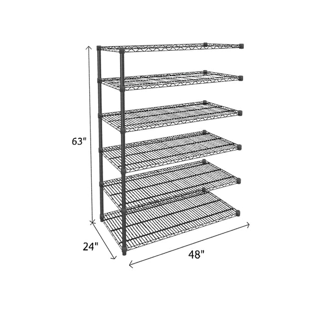 NSF Certified Black Wire Shelving Add-On Unit