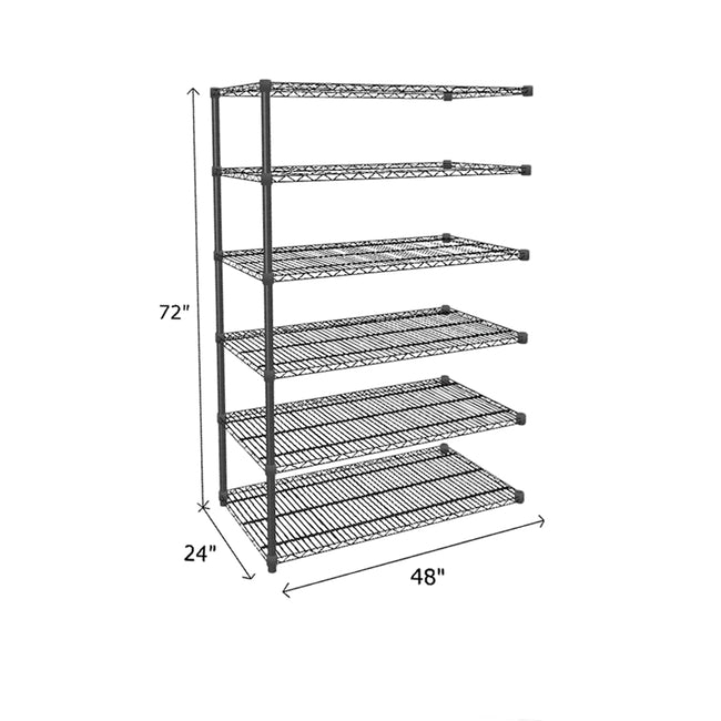 NSF Certified Black Wire Shelving Add-On Unit