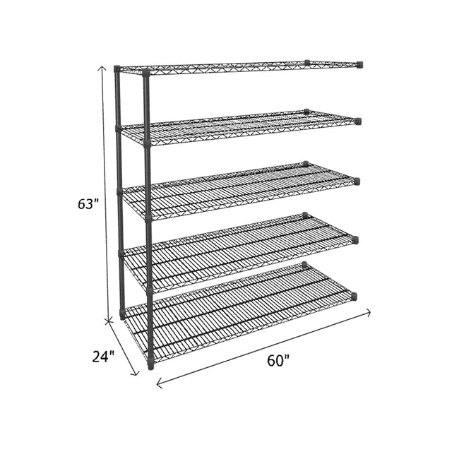 NSF Certified Black Wire Shelving Add-On Unit