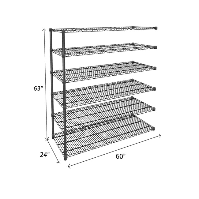 NSF Certified Black Wire Shelving Add-On Unit