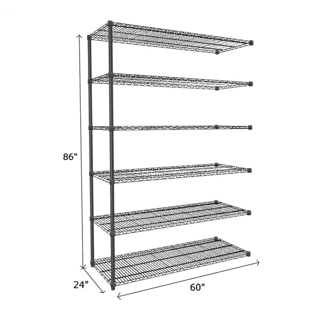 NSF Certified Black Wire Shelving Add-On Unit