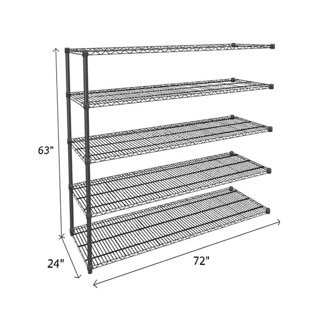 NSF Certified Black Wire Shelving Add-On Unit