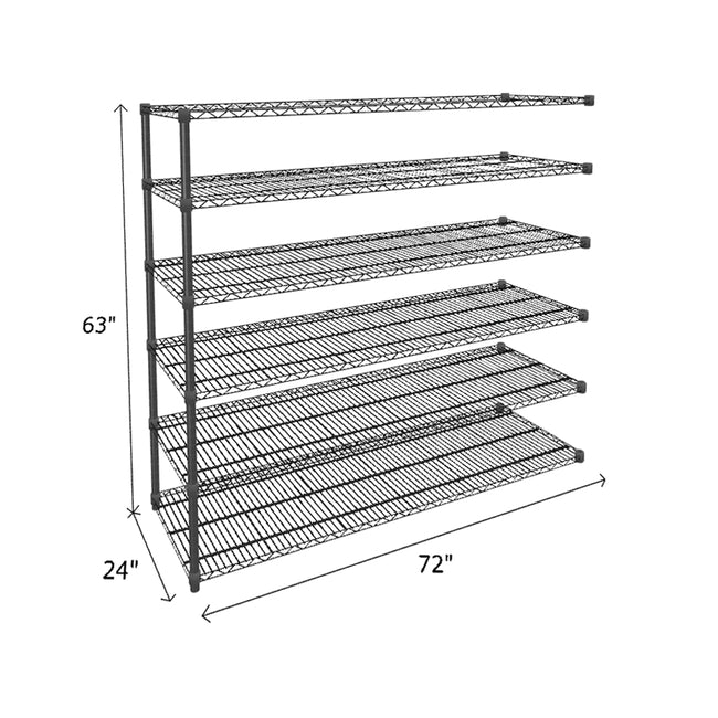 NSF Certified Black Wire Shelving Add-On Unit