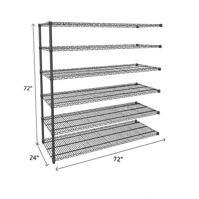 NSF Certified Black Wire Shelving Add-On Unit