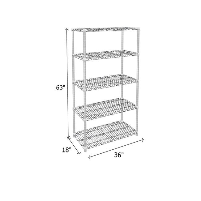 NSF Certified Chrome Wire Shelving Starter Unit