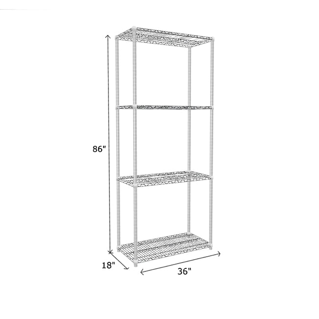 NSF Certified Chrome Wire Shelving Starter Unit