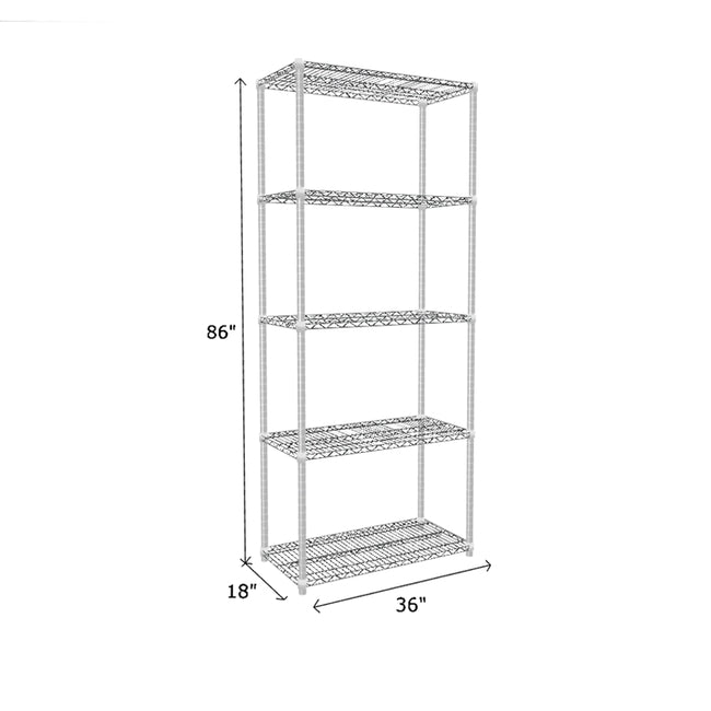 NSF Certified Chrome Wire Shelving Starter Unit