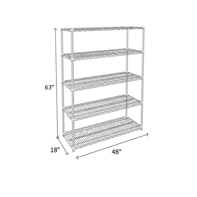 NSF Certified Chrome Wire Shelving Starter Unit