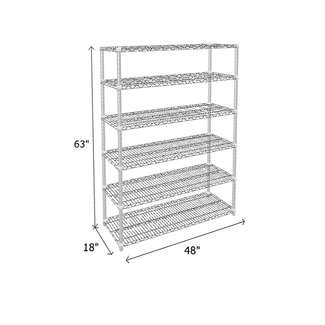 NSF Certified Chrome Wire Shelving Starter Unit