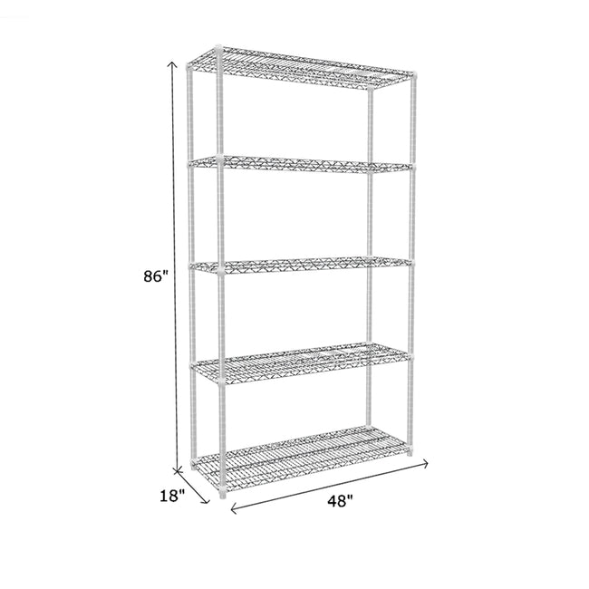 NSF Certified Chrome Wire Shelving Starter Unit