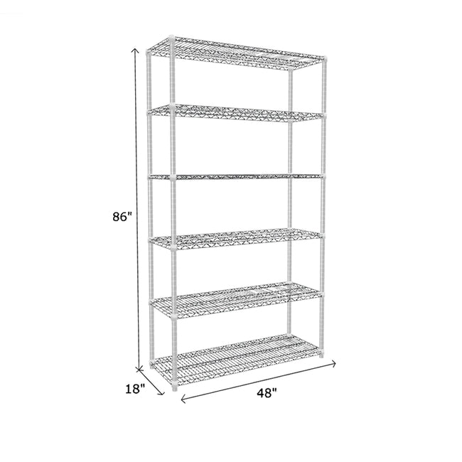 NSF Certified Chrome Wire Shelving Starter Unit