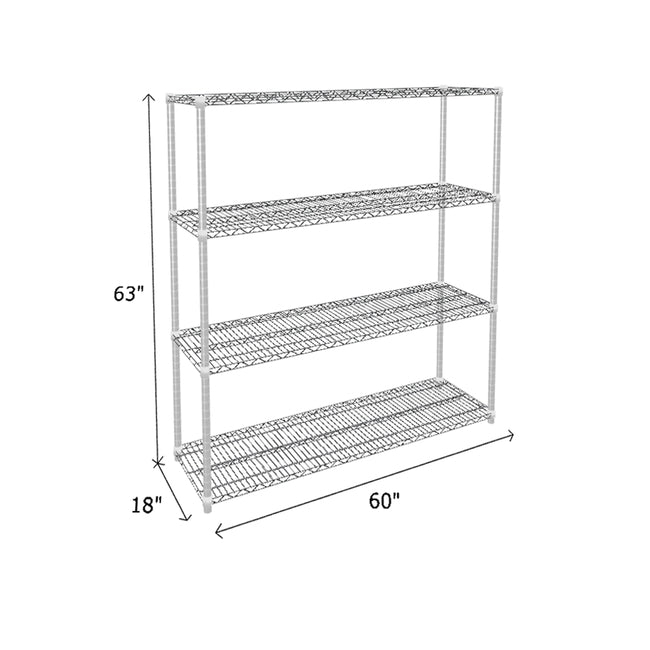 NSF Certified Chrome Wire Shelving Starter Unit