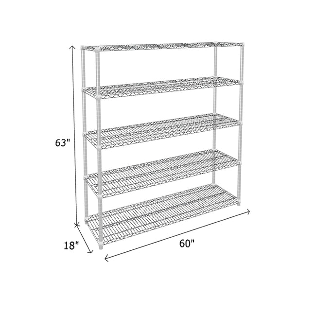 NSF Certified Chrome Wire Shelving Starter Unit