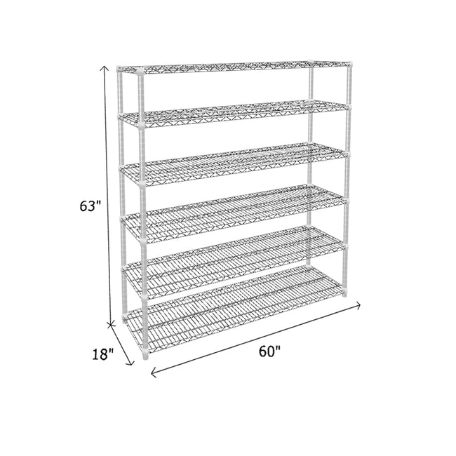 NSF Certified Chrome Wire Shelving Starter Unit