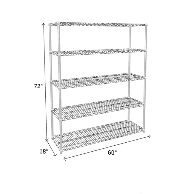 NSF Certified Chrome Wire Shelving Starter Unit