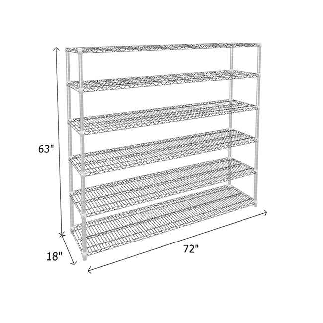 NSF Certified Chrome Wire Shelving Starter Unit