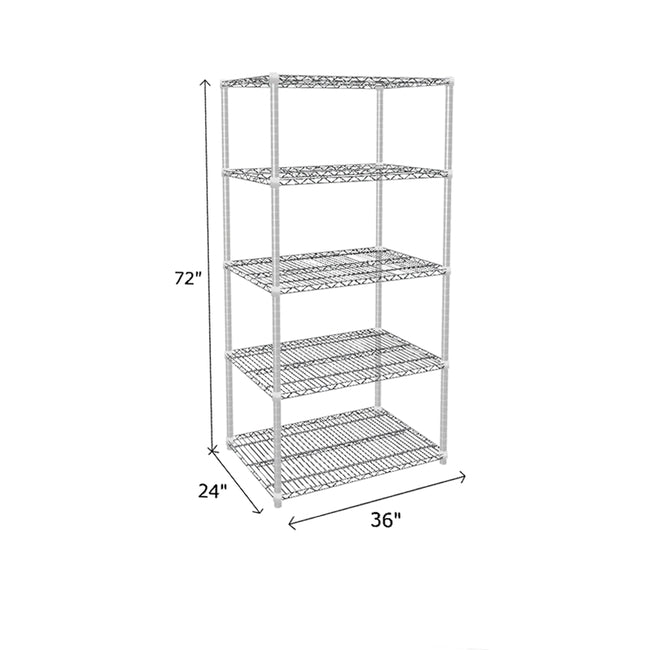 NSF Certified Chrome Wire Shelving Starter Unit