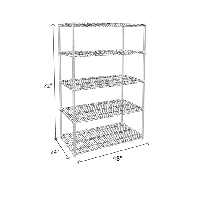 NSF Certified Chrome Wire Shelving Starter Unit