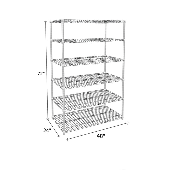 NSF Certified Chrome Wire Shelving Starter Unit