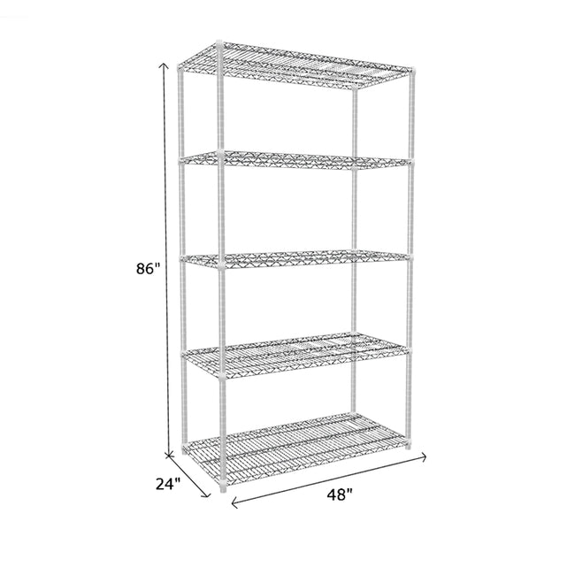 NSF Certified Chrome Wire Shelving Starter Unit