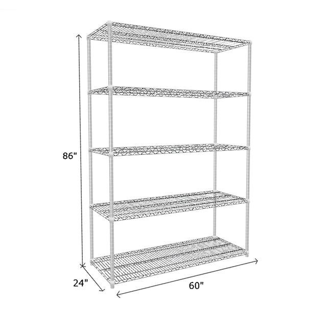 NSF Certified Chrome Wire Shelving Starter Unit