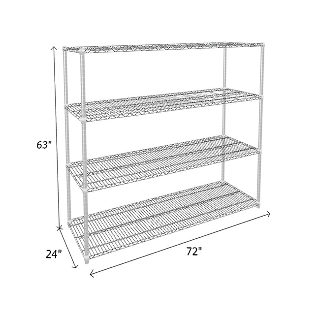 NSF Certified Chrome Wire Shelving Starter Unit