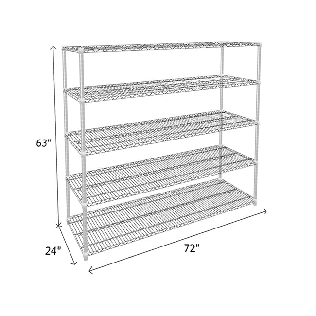 NSF Certified Chrome Wire Shelving Starter Unit