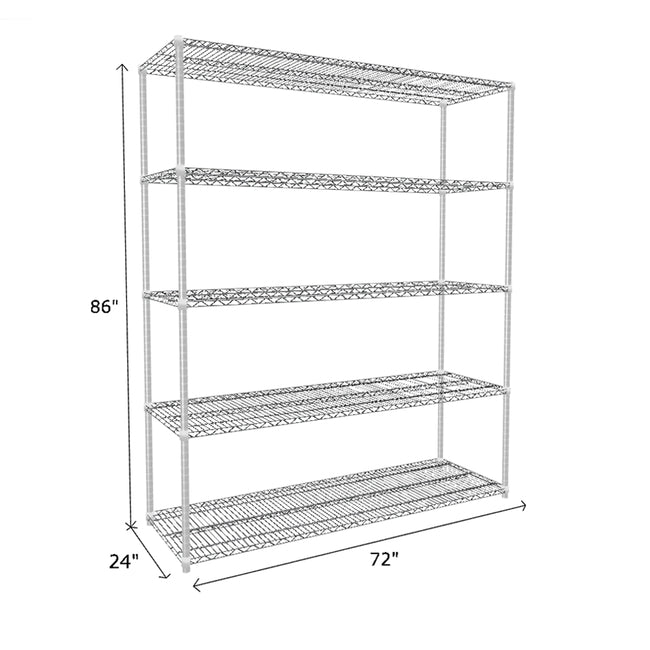 NSF Certified Chrome Wire Shelving Starter Unit