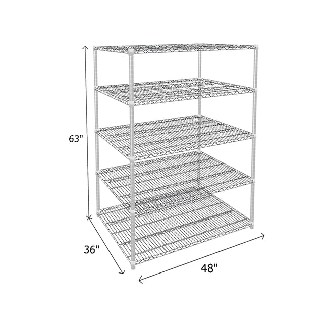 NSF Certified Chrome Wire Shelving Starter Unit