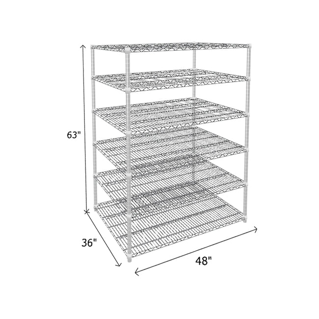 NSF Certified Chrome Wire Shelving Starter Unit