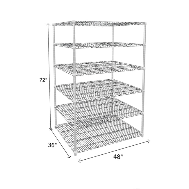 NSF Certified Chrome Wire Shelving Starter Unit