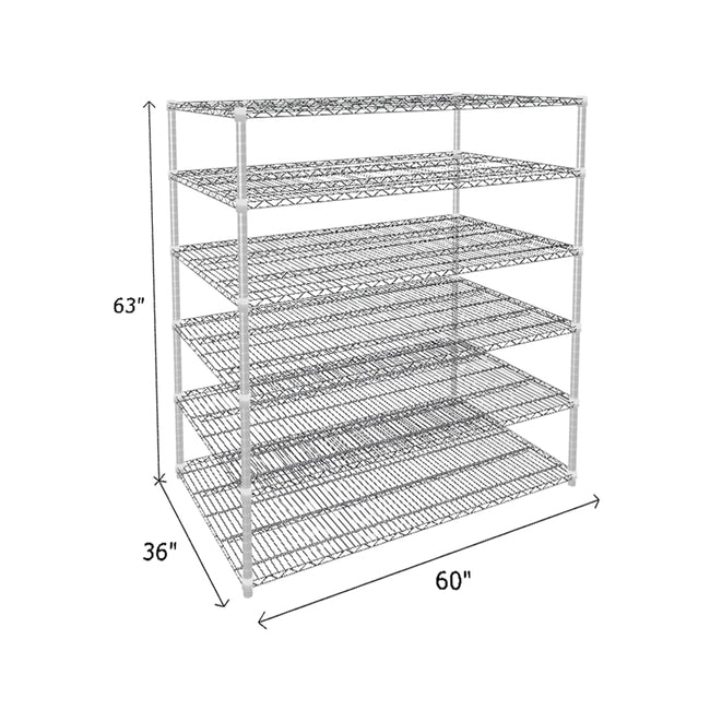 NSF Certified Chrome Wire Shelving Starter Unit