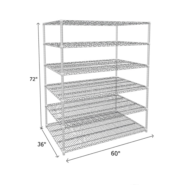 NSF Certified Chrome Wire Shelving Starter Unit