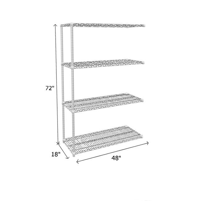 NSF Certified Chrome Wire Shelving Add-On Unit