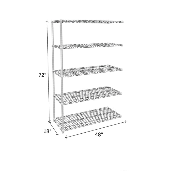 NSF Certified Chrome Wire Shelving Add-On Unit