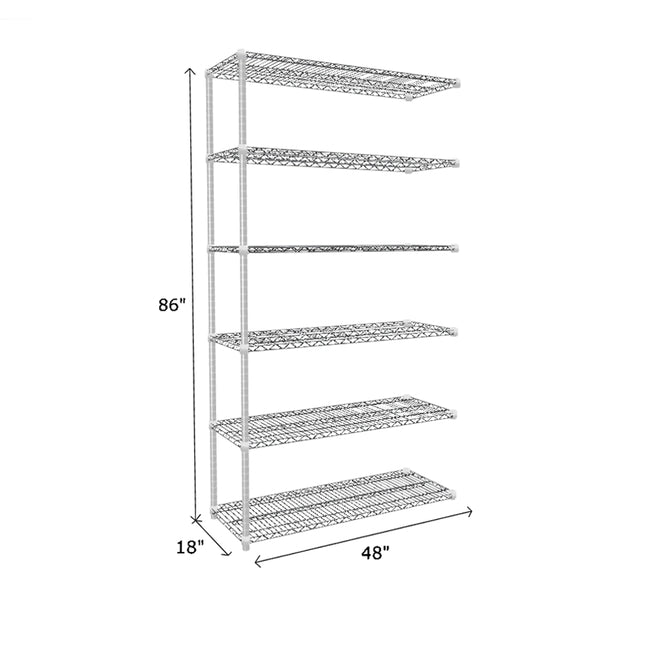 NSF Certified Chrome Wire Shelving Add-On Unit