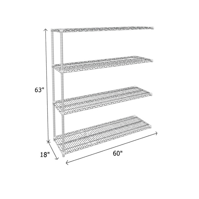 NSF Certified Chrome Wire Shelving Add-On Unit