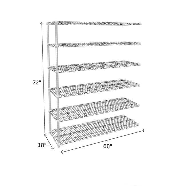 NSF Certified Chrome Wire Shelving Add-On Unit