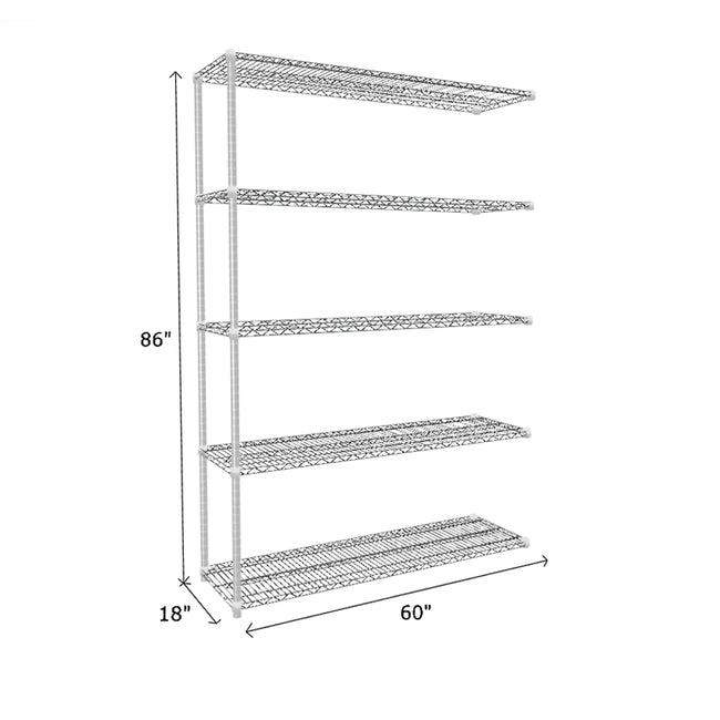 NSF Certified Chrome Wire Shelving Add-On Unit