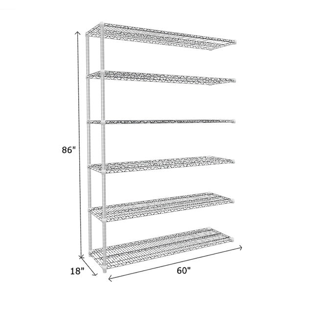 NSF Certified Chrome Wire Shelving Add-On Unit