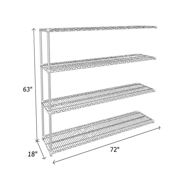 NSF Certified Chrome Wire Shelving Add-On Unit