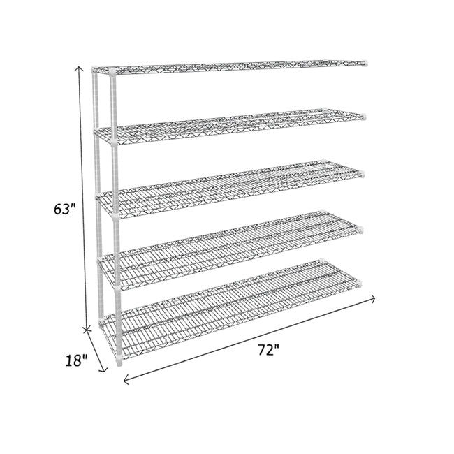 NSF Certified Chrome Wire Shelving Add-On Unit