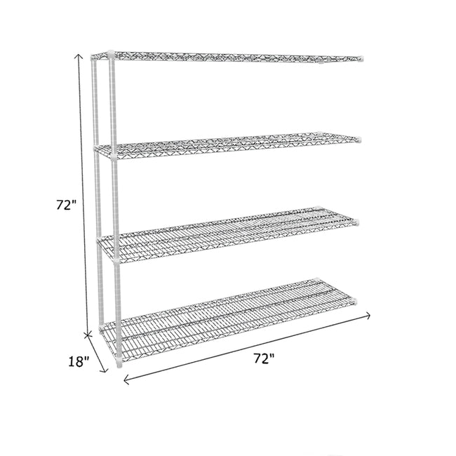 NSF Certified Chrome Wire Shelving Add-On Unit