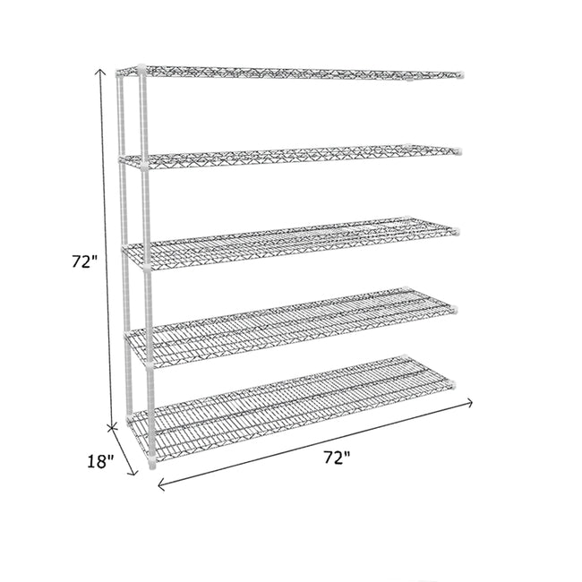 NSF Certified Chrome Wire Shelving Add-On Unit