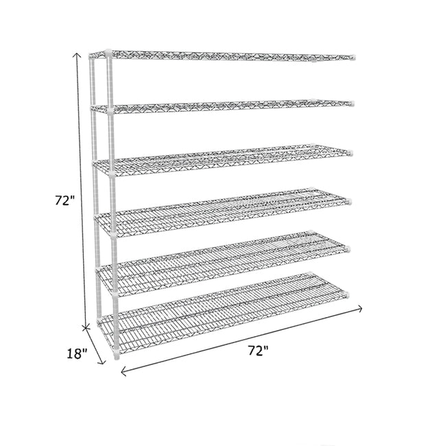 NSF Certified Chrome Wire Shelving Add-On Unit