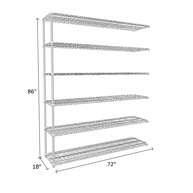 NSF Certified Chrome Wire Shelving Add-On Unit