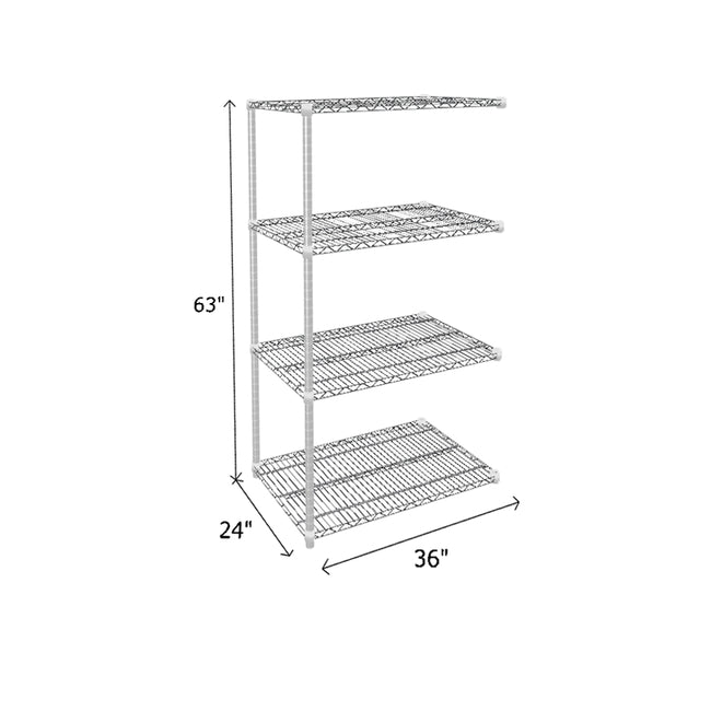 NSF Certified Chrome Wire Shelving Add-On Unit